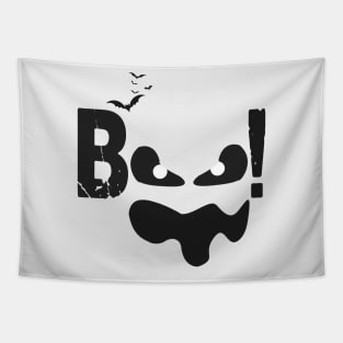 BOO Pumpkin Face Crazy Halloween Pumpkin Jack-O Lantern - Toothy Grin - Scary Glow Smile Tapestry