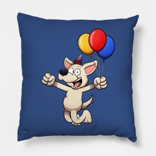 Labrador Dog Celebrating Birthday Pillow