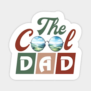 Cool Dad Retro fathers day gift for husband dad Magnet