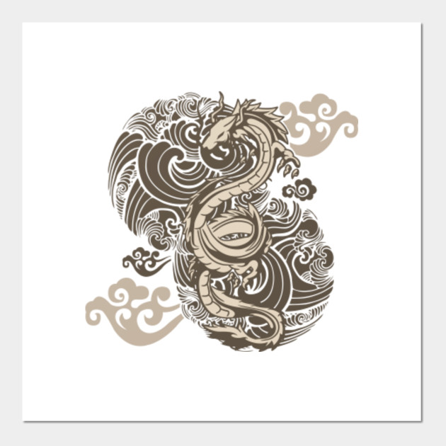 Japanese Tattoo Vintage Dragon Asian Dragon Posters And Art
