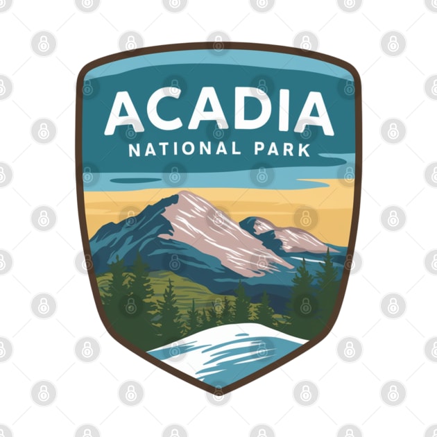 Acadia National Park Landscape Emblem by Perspektiva