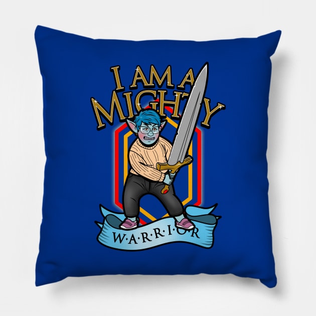 Mighty Warrior Mom Gift For Best Moms Mothers Pillow by BoggsNicolas