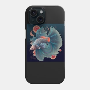 Floral Betta fish Phone Case