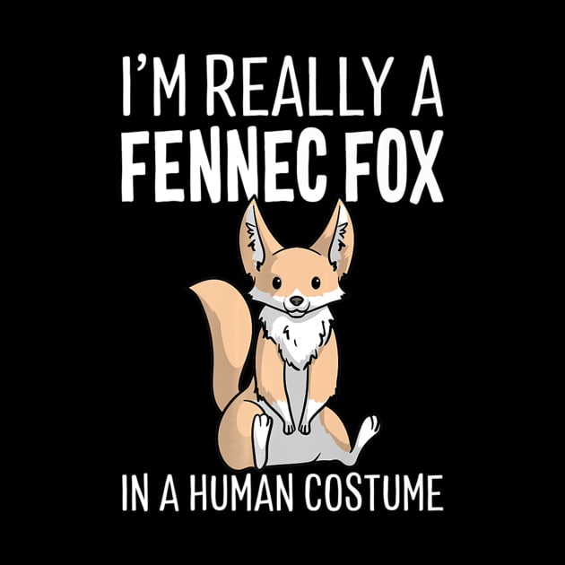 I'm Really A Fennec Fox In A Human Costume Halloween Funny by crowominousnigerian 