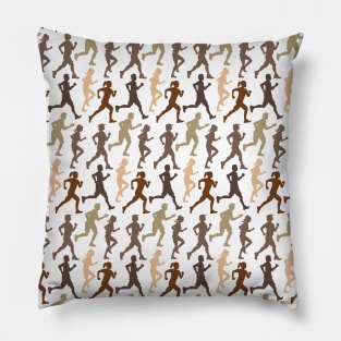 Colored Marathon runners Pillow