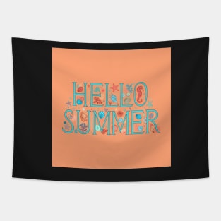Hello summer orange Tapestry