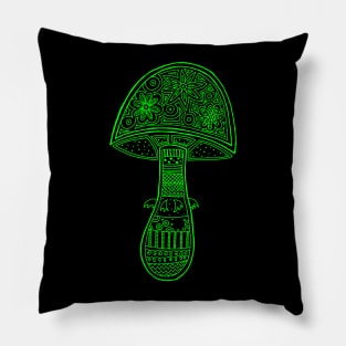 Psychedelicious Mushroom Pillow