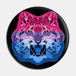 illustrated SNOW LEOPARD PRIDE series (bi pride flag) Pin