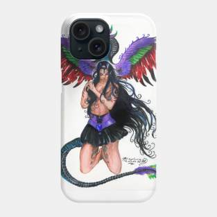 Girl with Dragon Phone Case