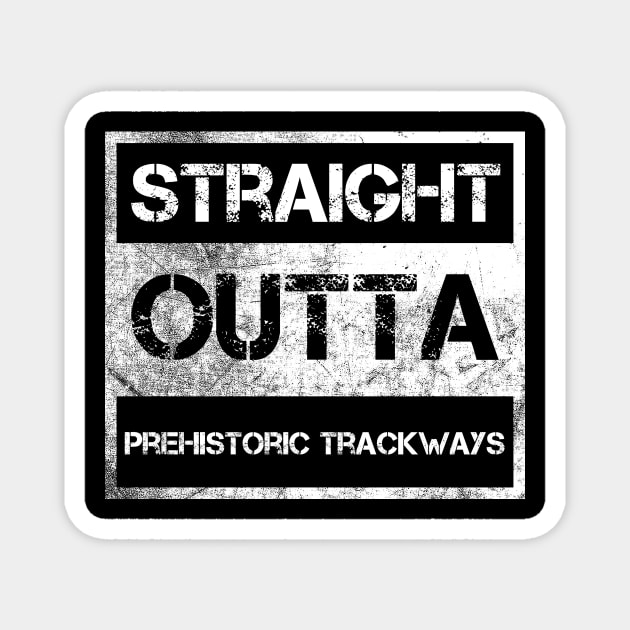 Straight Outta Prehistoric Trackways National Monument Vintage Distressed Souvenir Magnet by NickDezArts