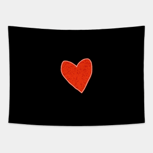 Small Red Textured Heart Tapestry