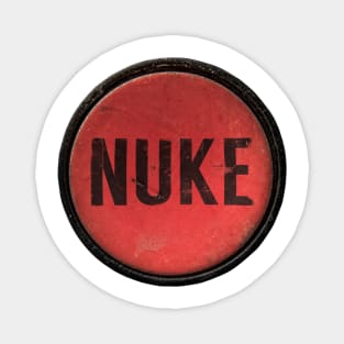 Red Nuke Button Magnet