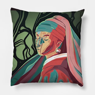 Girl with a pearl earring Pillow