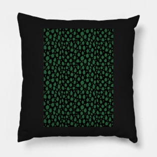 Black and Green Spot Dalmatian Pattern Pillow