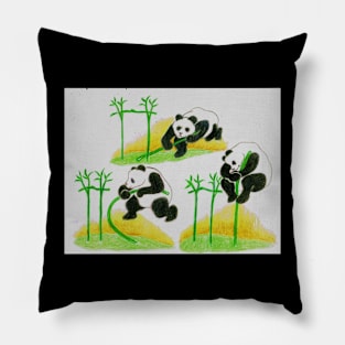 Panda pole vault Pillow