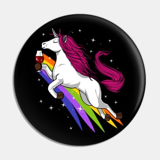 Unicorn Wine Party Pin