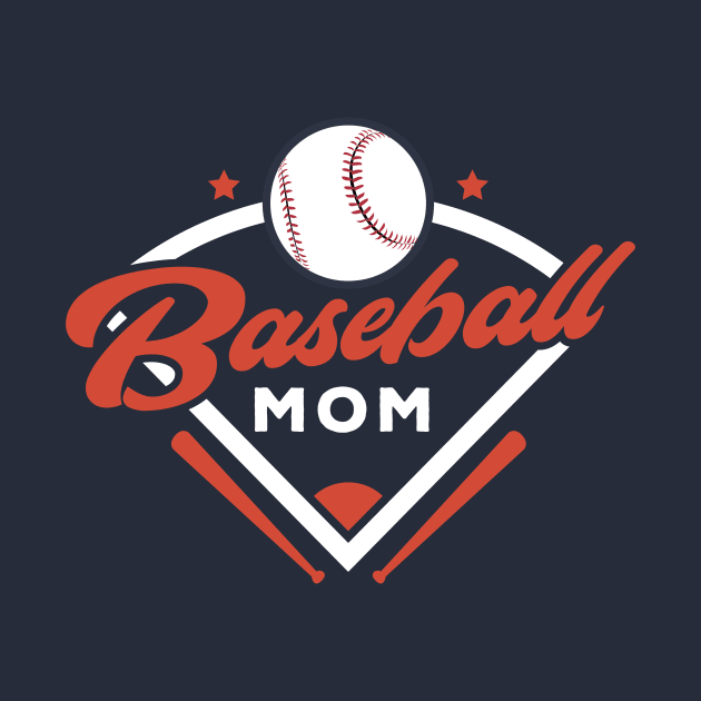 Baseball Mom // Vintage Baseball Mom Diamond Bat and Ball by SLAG_Creative