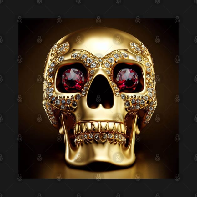 Gold Skull and Rubies. by Canadaman99