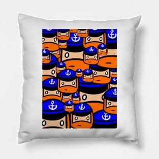 Multi sailor heads Pillow