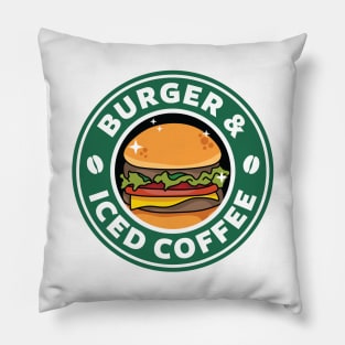 Burger and Iced Coffee Pillow