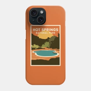 Hot Springs National Park Retro Sunset Phone Case