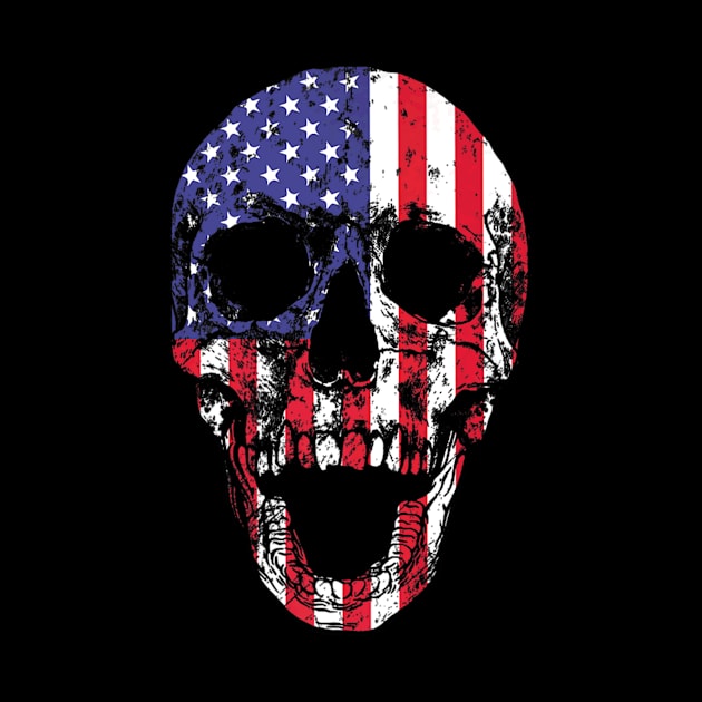 American Flag Skull by Feliz ZombiePunk