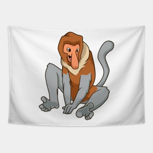 Kawaii Proboscis monkey Tapestry