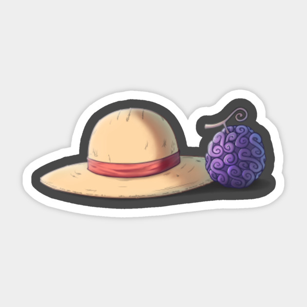 One Piece Luffy S Strawhat Straw Hat Luffy Sticker Teepublic