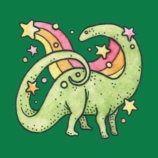 Diplodocus Rainbow | Retro Dinosaur T-Shirt