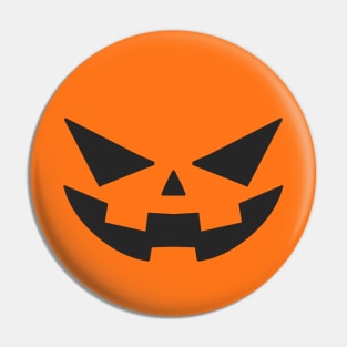 Halloween Jack o Lantern Face Minimalist Pin