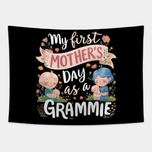 Womens Funny Mothers Day 2024 My first Mother's day as a grammie Tapestry