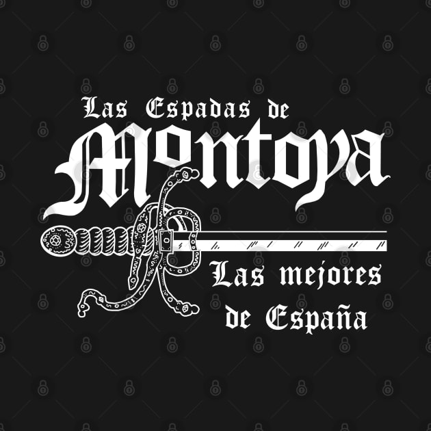 Montoya Sword Company (white on dark) by GeekGiftGallery