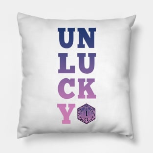 Unlucky dice - pink and blue Pillow