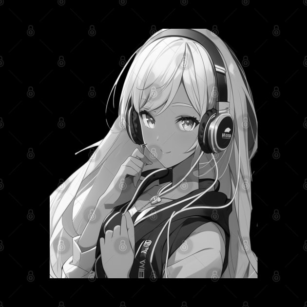 Anime Girl Listening to LoFi Kpop Music - PanfurWare LLC by panfurwarellc