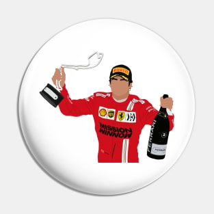 Carlos Sainz celebrating his second place on the podium of the 2021 Monaco Grand Prix Pin