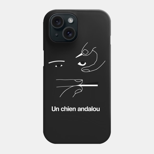 Un chien andalou minimalist art cinema poster design Luis Bunuel Salvador Dali Phone Case by Rozbud