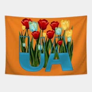 Big bouquet of tulips Tapestry