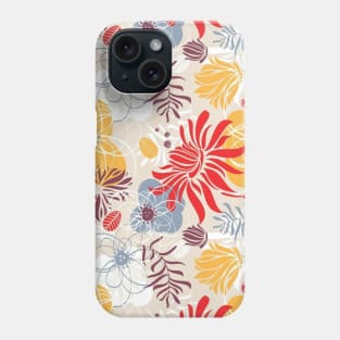 Flowers pattern face mask Phone Case