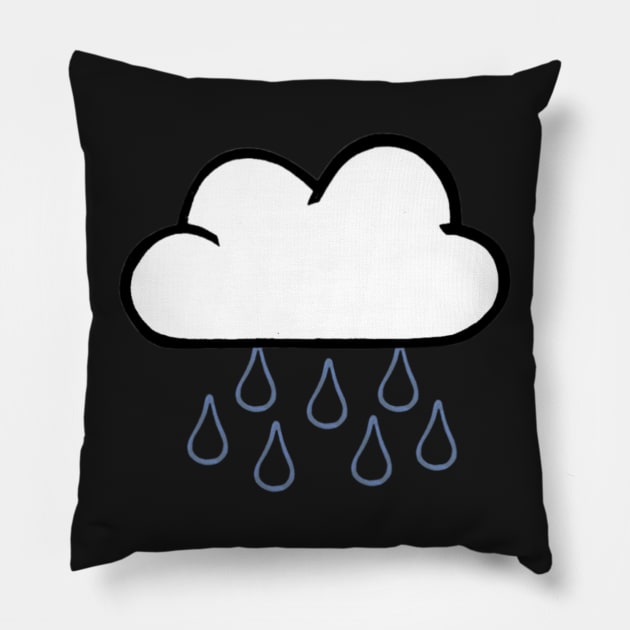 In Color Rainy Cloud Pillow by thcreations1