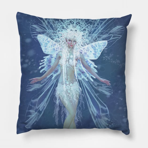 Snowflake fairy queen Pillow by Cellesria