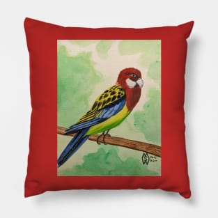 Eastern rosella in the bushland Pillow