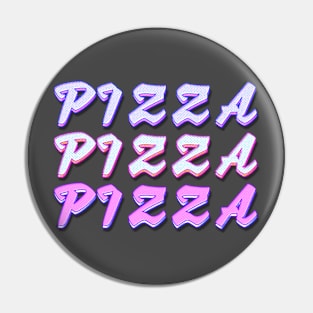 Pizza is RADICAL dude! Trendy vintage foodie design Pin