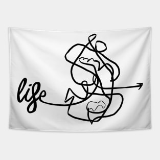 Life black Tapestry