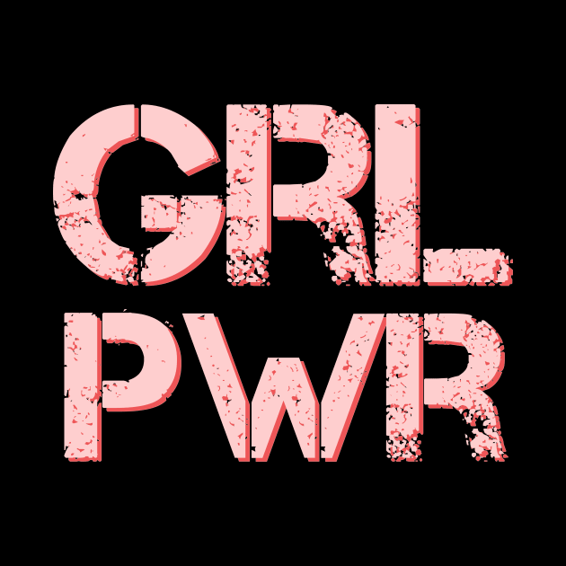 Grl Pwr - Girl Power - Minimal Feminist Typography by StudioGrafiikka