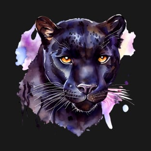 Black Panther Artwork, Watercoulor Painting T-Shirt