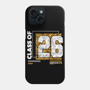 Class of 2026 Urban Streetwear // Graduation Class of '26 Gold Phone Case