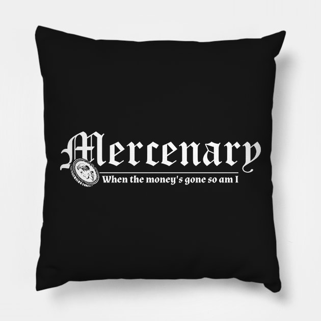 Pen and Paper mercenary Pillow by avogel