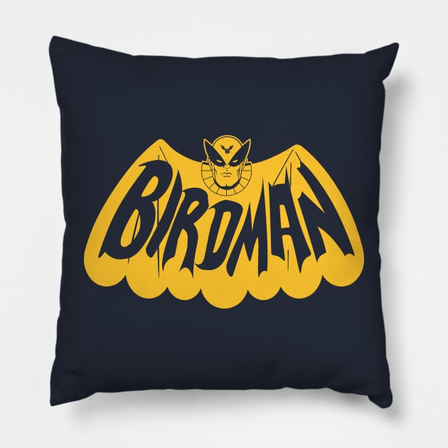 BIRDMAN - Yellow Pillow by KERZILLA