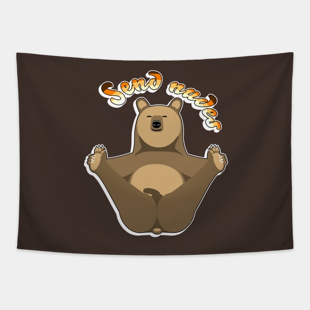 Send Nudes - Naughty Bear Tapestry by ArtDiggs