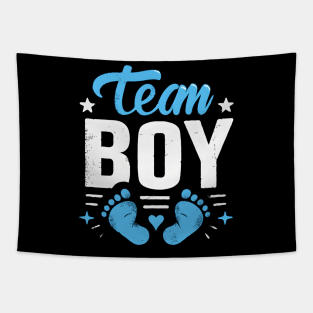 Gender Reveal Baby Shower Team Boy Tapestry